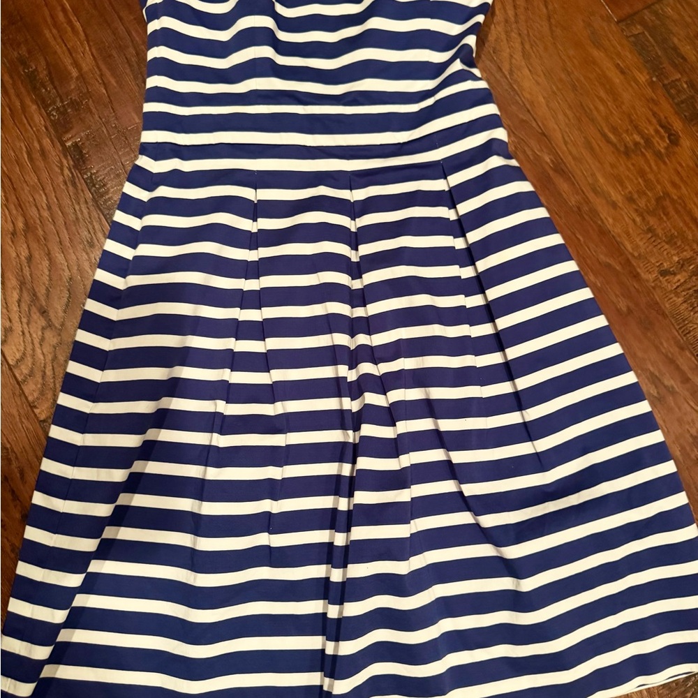 SOLD//GAP Vintage mid-1990 Navy and White Striped Strapless Dress